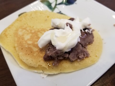 ハニーあんこホイップホットケーキ